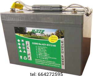 AKUMULATOR HAZE ŻEL HZYEV12-60 12 V 72 AH  