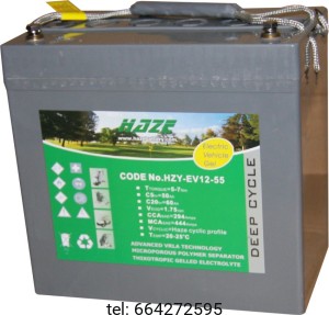 AKUMULATOR HAZE ŻEL HZY EV12-55 12 V 60 AH  