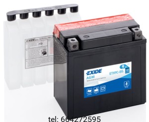 EXIDE BIKE AGM MOTOCYKLOWY ETX9C-BS 12V 9AH 