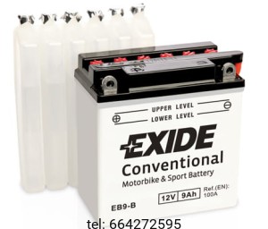 EXIDE BIKE CONVENTIONAL MOTOCYKLOWY YB9-B 12V 9AH 100A  