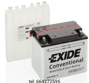 EXIDE BIKE CONVENTIONAL MOTOCYKLOWY E60-N24L-A 12V 28AH 280A 