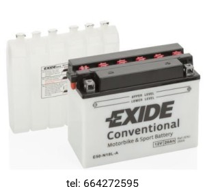 EXIDE BIKE CONVENTIONAL MOTOCYKLOWY E50-N18L-A 12V 20AH 260A  