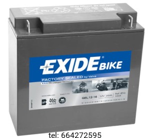 EXIDE BIKE GEL  12-16 12V 16AH 100A