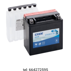 EXIDE BIKE AGM MOTOCYKLOWY ETX20CHBS 12V 18AH 