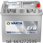 Akumulator VARTA Dynamic EFB  N65 65 AH 650 A (EN)   