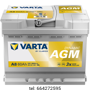 Akumulator VARTA Dynamic AGM  A8 60 AH 680 A (EN) 