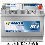 Akumulator VARTA Dynamic  SLI E23 70 Ah 630 A (EN) JP+