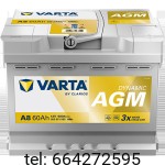 VARTA Silver Dynamic AGM A8 (D-52) 60 AH 680 A (EN)  