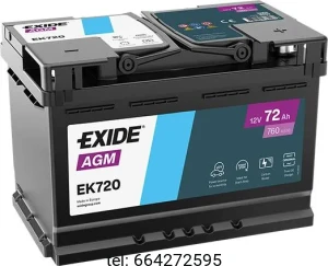 Akumulator Exide AGM EK820 82 Ah 800A (EN) 