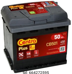 Akumulator Centra Plus 50 CB501 Ah 450A (EN) 