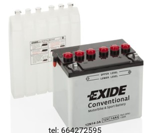 EXIDE BIKE CONVENTIONAL MOTOCYKLOWY 12N24-3A 12V 24AH 220A 