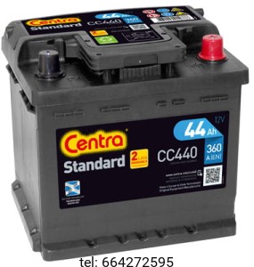 Akumulator Centra Standard CC440 44 Ah 360 A (EN) 