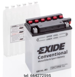 EXIDE BIKE CONVENTIONAL MOTOCYKLOWY EB14L-B2 12V 14AH 145A